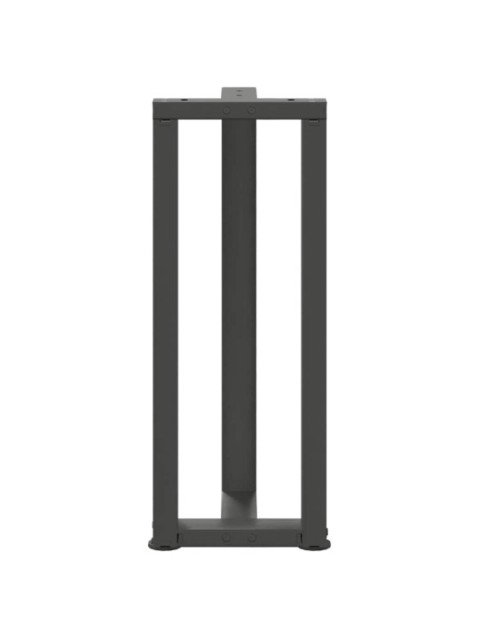 Nohy konzolového stolku ve tvaru t, 2 ks, antracitové, 25 x 28 x (72-73) cm, ocel