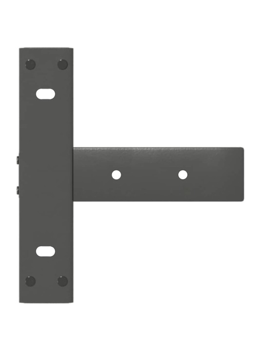Nohy konzolového stolku ve tvaru t, 2 ks, antracitové, 25 x 28 x (72-73) cm, ocel