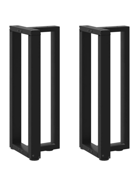 Nohy konzolového stolku ve tvaru t, 2 ks, černé, 38 x 25 x (72-73) cm, ocel