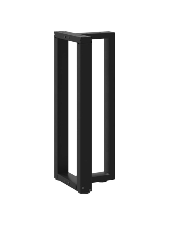 Nohy konzolového stolku ve tvaru t, 2 ks, černé, 38 x 25 x (72-73) cm, ocel