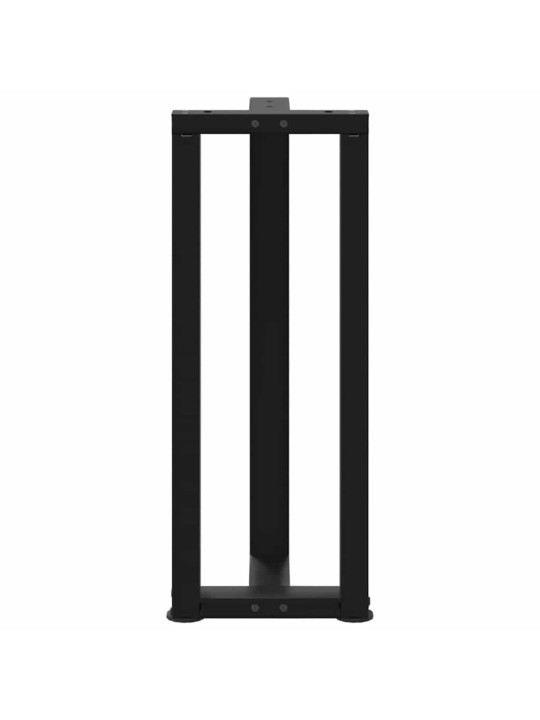 Nohy konzolového stolku ve tvaru t, 2 ks, černé, 38 x 25 x (72-73) cm, ocel