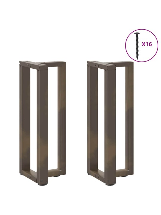 Nohy konzolového stolku ve tvaru t, 2 ks, černé, 38 x 25 x (72-73) cm, ocel