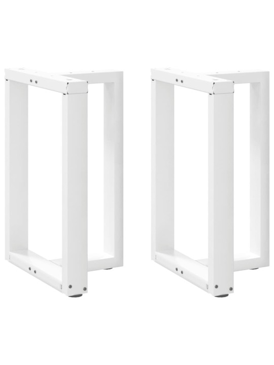 Nohy k jídelnímu stolu ve tvaru t, 2 ks, bílé, 50 x 35 x (72-73) cm, ocel