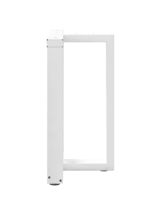 Nohy k jídelnímu stolu ve tvaru t, 2 ks, bílé, 50 x 35 x (72-73) cm, ocel