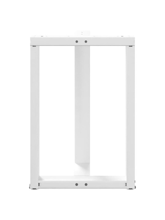 Nohy k jídelnímu stolu ve tvaru t, 2 ks, bílé, 50 x 35 x (72-73) cm, ocel