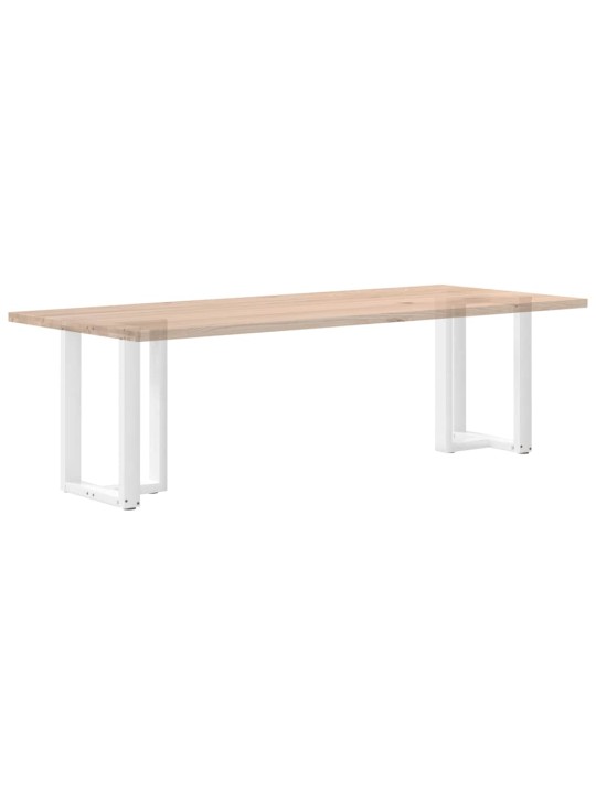 Nohy k jídelnímu stolu ve tvaru t, 2 ks, bílé, 50 x 35 x (72-73) cm, ocel
