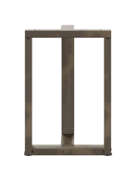 Nohy k jídelnímu stolu ve tvaru t, 2 ks, černé, 50 x 35 x (72-73) cm, ocel