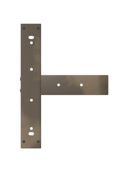 Nohy k jídelnímu stolu ve tvaru t, 2 ks, černé, 50 x 35 x (72-73) cm, ocel