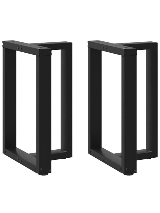 Nohy k jídelnímu stolu ve tvaru T, 2 ks, černé, 60 x 35 x (72-73) cm, ocel