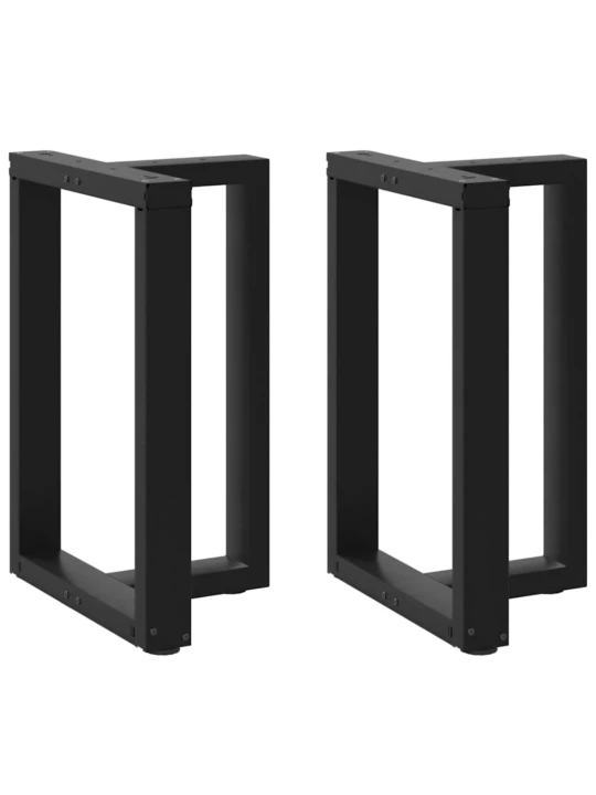 Nohy k jídelnímu stolu ve tvaru T, 2 ks, černé, 60 x 35 x (72-73) cm, ocel