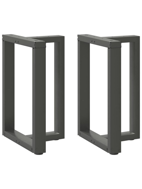 Nohy k jídelnímu stolu ve tvaru T, 2 ks, antracitové, 60 x 35 x (72-73) cm, ocel