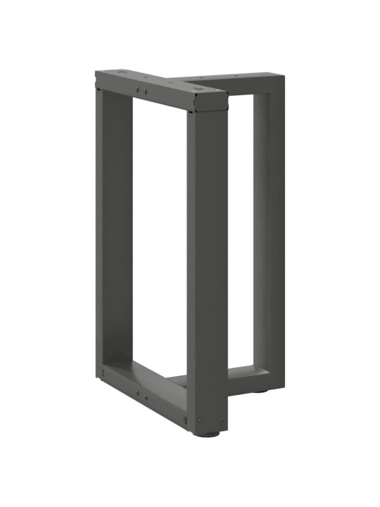 Nohy k jídelnímu stolu ve tvaru T, 2 ks, antracitové, 60 x 35 x (72-73) cm, ocel
