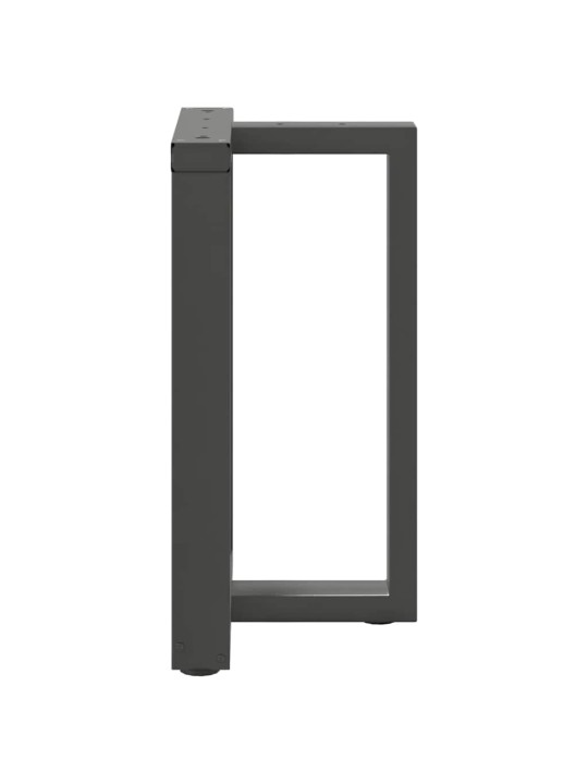 Nohy k jídelnímu stolu ve tvaru T, 2 ks, antracitové, 60 x 35 x (72-73) cm, ocel