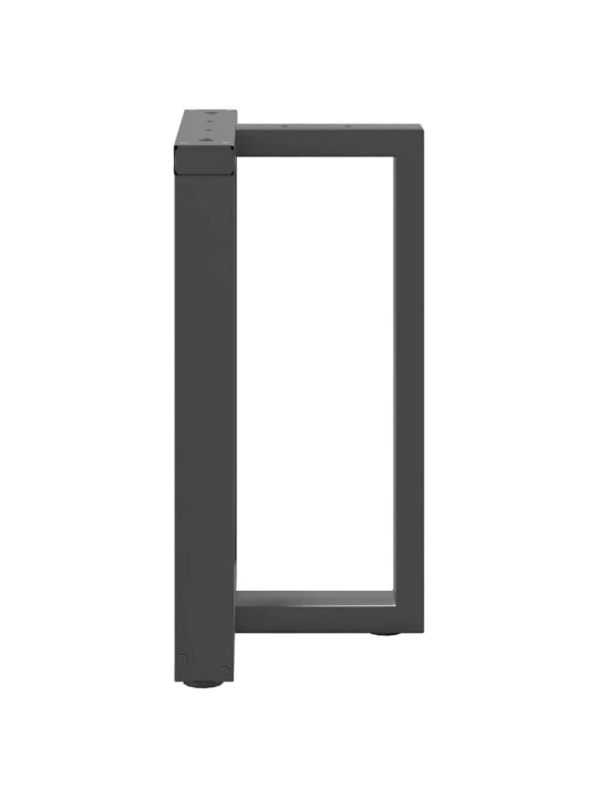 Nohy k jídelnímu stolu ve tvaru T, 2 ks, antracitové, 60 x 35 x (72-73) cm, ocel