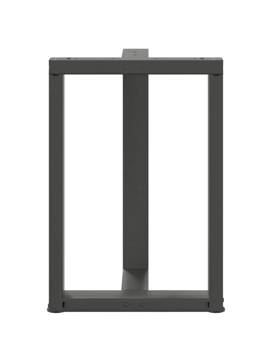 Nohy k jídelnímu stolu ve tvaru T, 2 ks, antracitové, 60 x 35 x (72-73) cm, ocel
