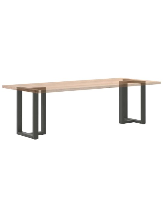 Nohy k jídelnímu stolu ve tvaru T, 2 ks, antracitové, 60 x 35 x (72-73) cm, ocel