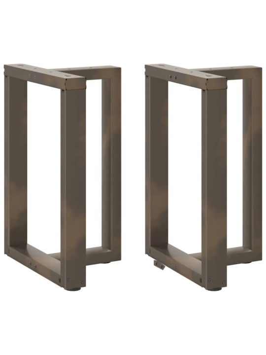 Nohy k jídelnímu stolu ve tvaru t, 2 ks, černé, 60 x 35 x (72-73) cm, ocel