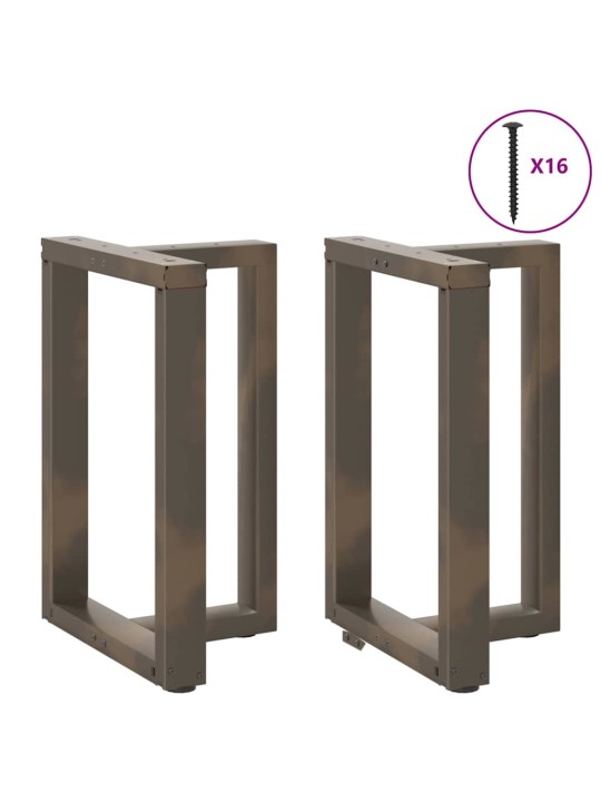 Nohy k jídelnímu stolu ve tvaru t, 2 ks, černé, 60 x 35 x (72-73) cm, ocel