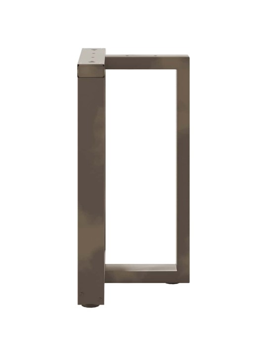 Nohy k jídelnímu stolu ve tvaru t, 2 ks, černé, 60 x 35 x (72-73) cm, ocel