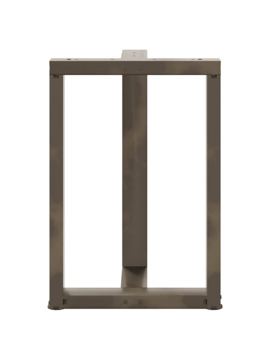 Nohy k jídelnímu stolu ve tvaru t, 2 ks, černé, 60 x 35 x (72-73) cm, ocel