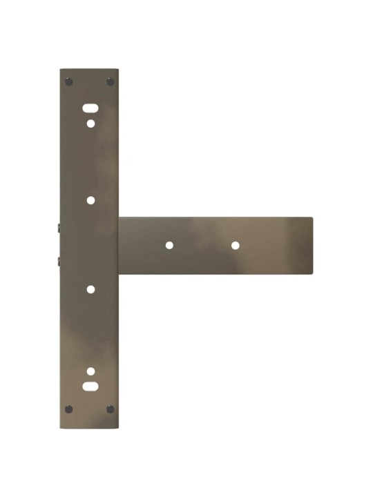 Nohy k jídelnímu stolu ve tvaru t, 2 ks, černé, 60 x 35 x (72-73) cm, ocel