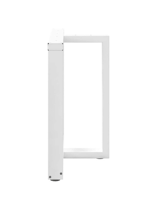 Nohy k jídelnímu stolu ve tvaru t, 2 ks, bílé, 70 x 35 x (72-73) cm, ocel