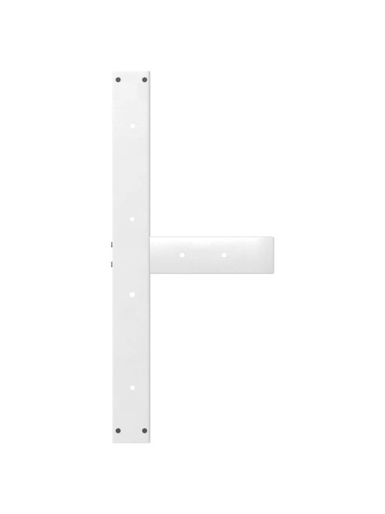 Nohy k jídelnímu stolu ve tvaru t, 2 ks, bílé, 70 x 35 x (72-73) cm, ocel