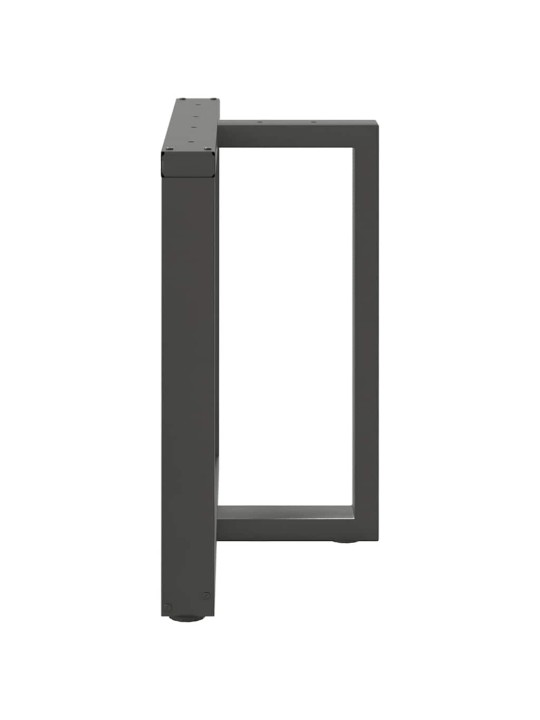 Nohy k jídelnímu stolu ve tvaru T, 2 ks, antracitové, 70 x 35 x (72-73) cm, ocel