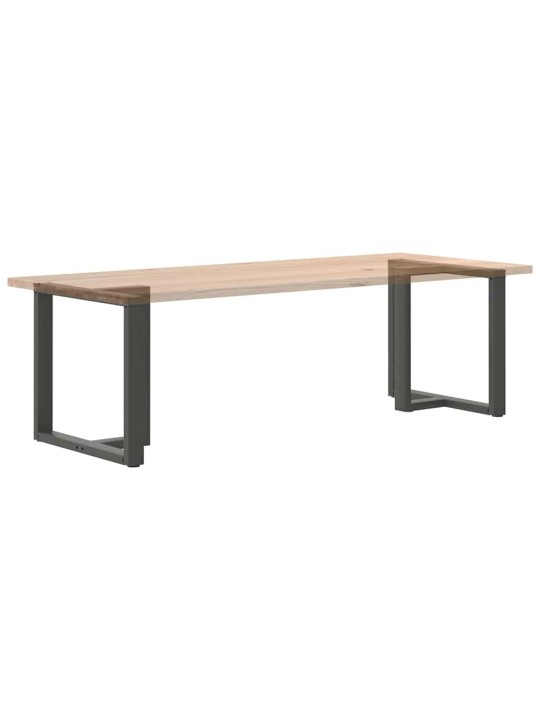 Nohy k jídelnímu stolu ve tvaru T, 2 ks, antracitové, 70 x 35 x (72-73) cm, ocel