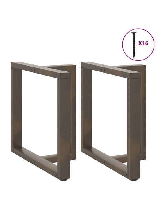 Nohy k jídelnímu stolu ve tvaru t, 2 ks, černé, 70 x 35 x (72-73) cm, ocel