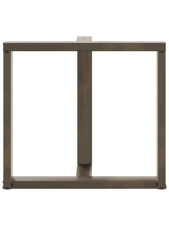 Nohy k jídelnímu stolu ve tvaru t, 2 ks, černé, 70 x 35 x (72-73) cm, ocel