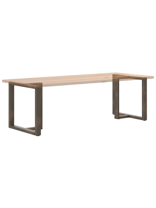 Nohy k jídelnímu stolu ve tvaru t, 2 ks, černé, 70 x 35 x (72-73) cm, ocel