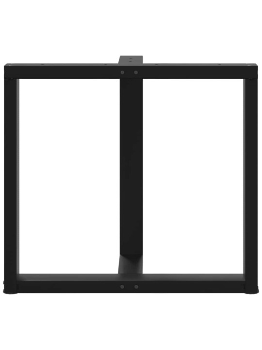Nohy k jídelnímu stolu ve tvaru T, 2 ks, černé, 80 x 35 x (72-73) cm, ocel