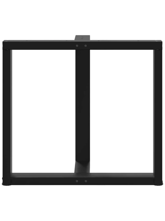 Nohy k jídelnímu stolu ve tvaru T, 2 ks, černé, 80 x 35 x (72-73) cm, ocel