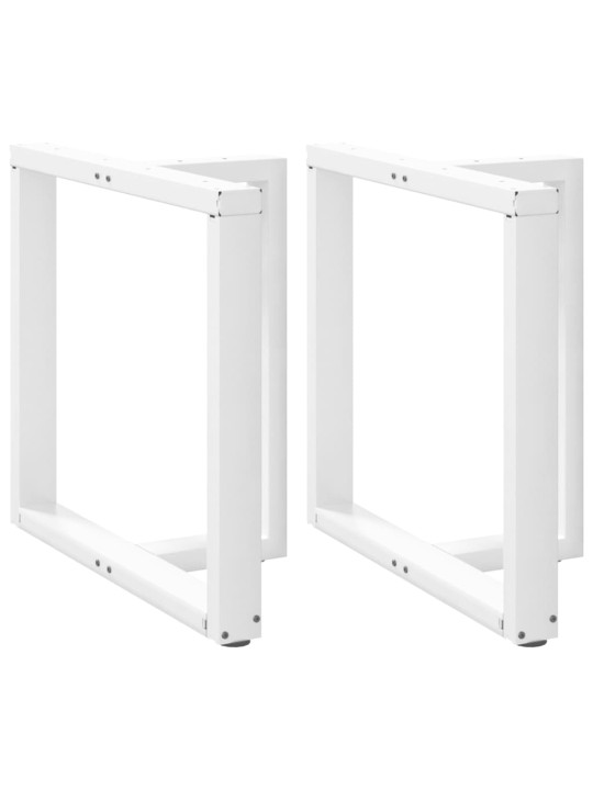 Nohy k jídelnímu stolu ve tvaru t, 2 ks, bílé, 80 x 35 x (72-73) cm, ocel