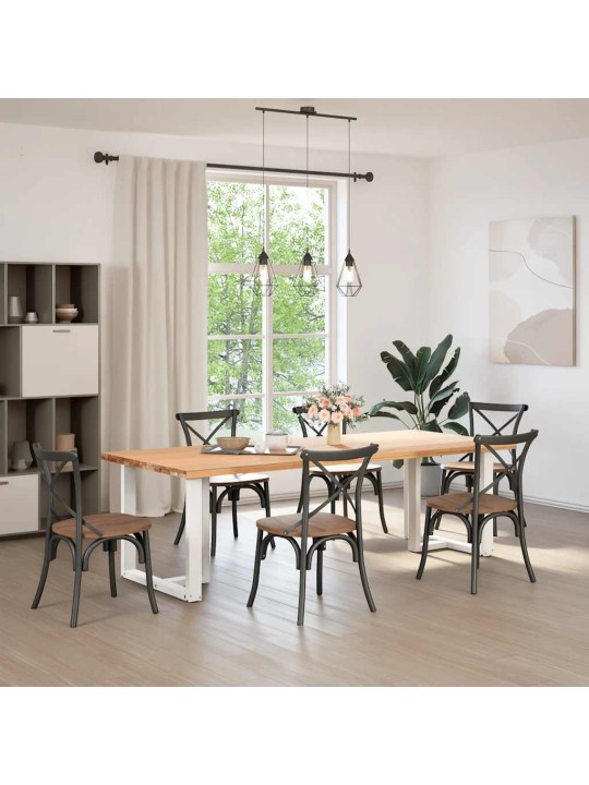 Nohy k jídelnímu stolu ve tvaru t, 2 ks, bílé, 80 x 35 x (72-73) cm, ocel