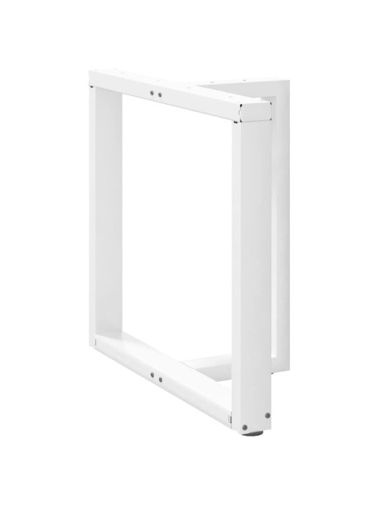 Nohy k jídelnímu stolu ve tvaru t, 2 ks, bílé, 80 x 35 x (72-73) cm, ocel