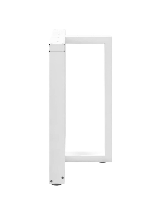 Nohy k jídelnímu stolu ve tvaru t, 2 ks, bílé, 80 x 35 x (72-73) cm, ocel