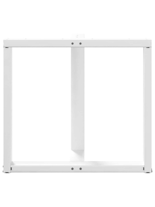 Nohy k jídelnímu stolu ve tvaru t, 2 ks, bílé, 80 x 35 x (72-73) cm, ocel