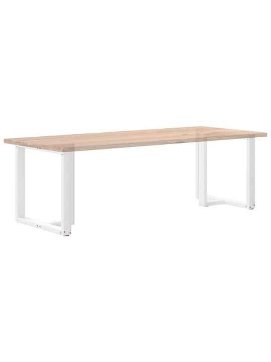 Nohy k jídelnímu stolu ve tvaru t, 2 ks, bílé, 80 x 35 x (72-73) cm, ocel