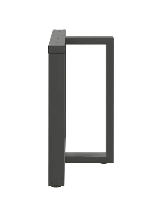 Nohy k jídelnímu stolu ve tvaru T, 2 ks, antracitové, 80 x 35 x (72-73) cm, ocel