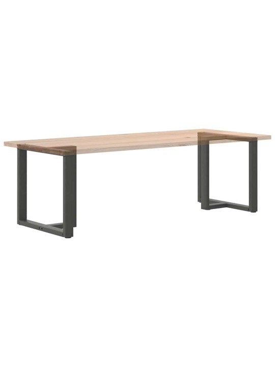 Nohy k jídelnímu stolu ve tvaru T, 2 ks, antracitové, 80 x 35 x (72-73) cm, ocel