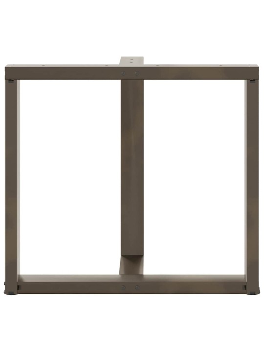 Nohy k jídelnímu stolu ve tvaru t, 2 ks, černé, 80 x 35 x (72-73) cm, ocel