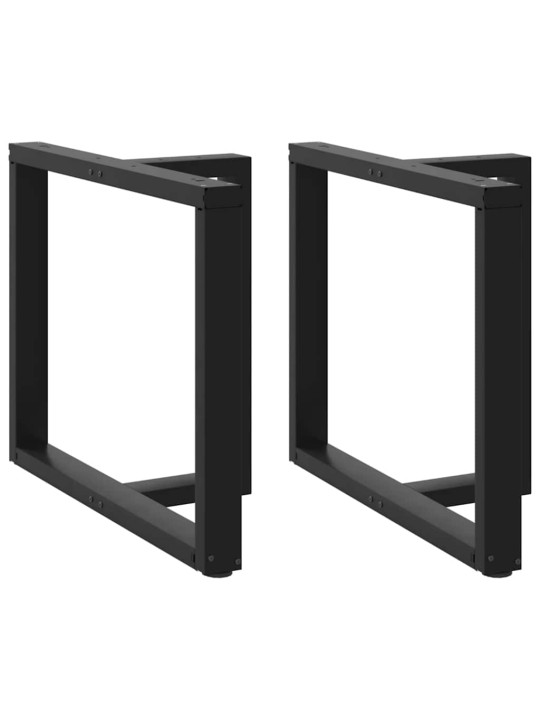 Nohy k jídelnímu stolu ve tvaru T, 2 ks, černé, 90 x 35 x (72-73) cm, ocel