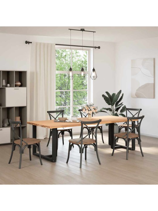 Nohy k jídelnímu stolu ve tvaru T, 2 ks, černé, 90 x 35 x (72-73) cm, ocel