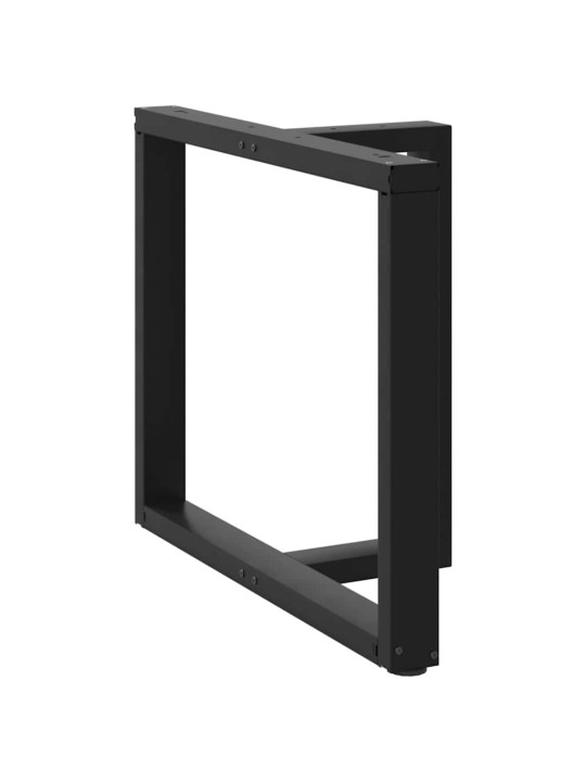 Nohy k jídelnímu stolu ve tvaru T, 2 ks, černé, 90 x 35 x (72-73) cm, ocel