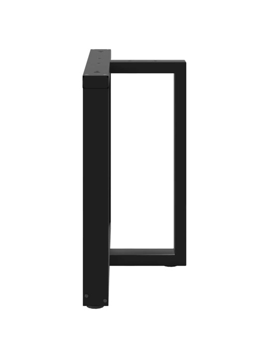 Nohy k jídelnímu stolu ve tvaru T, 2 ks, černé, 90 x 35 x (72-73) cm, ocel