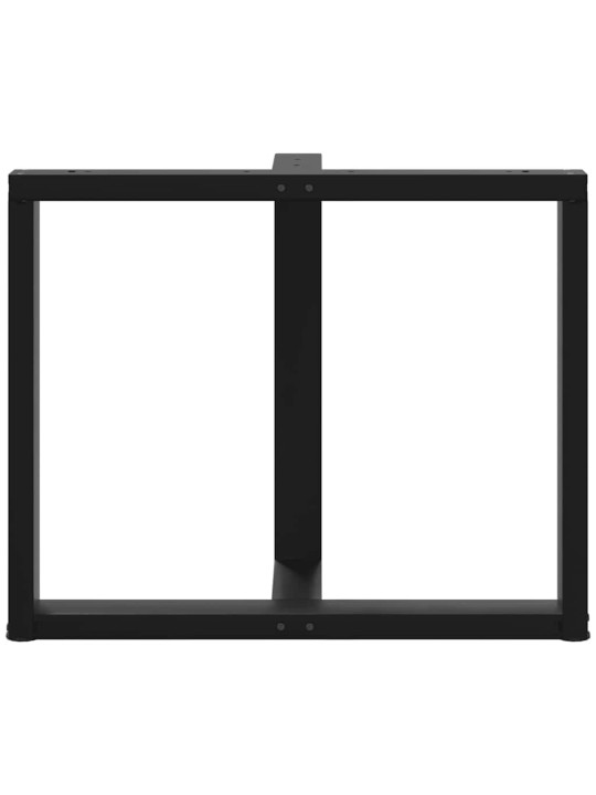 Nohy k jídelnímu stolu ve tvaru T, 2 ks, černé, 90 x 35 x (72-73) cm, ocel