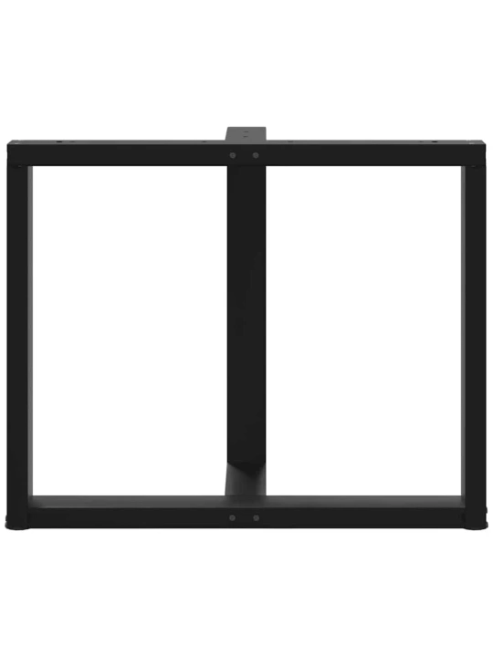 Nohy k jídelnímu stolu ve tvaru T, 2 ks, černé, 90 x 35 x (72-73) cm, ocel