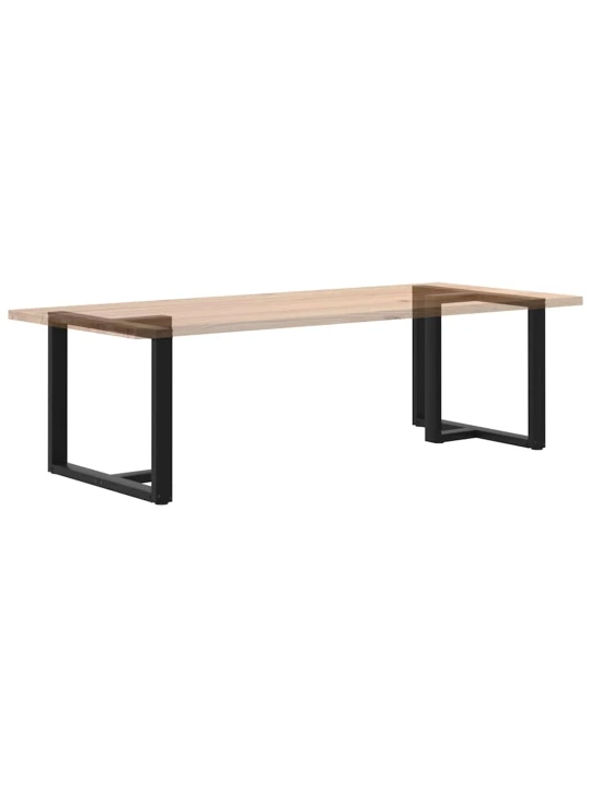 Nohy k jídelnímu stolu ve tvaru T, 2 ks, černé, 90 x 35 x (72-73) cm, ocel